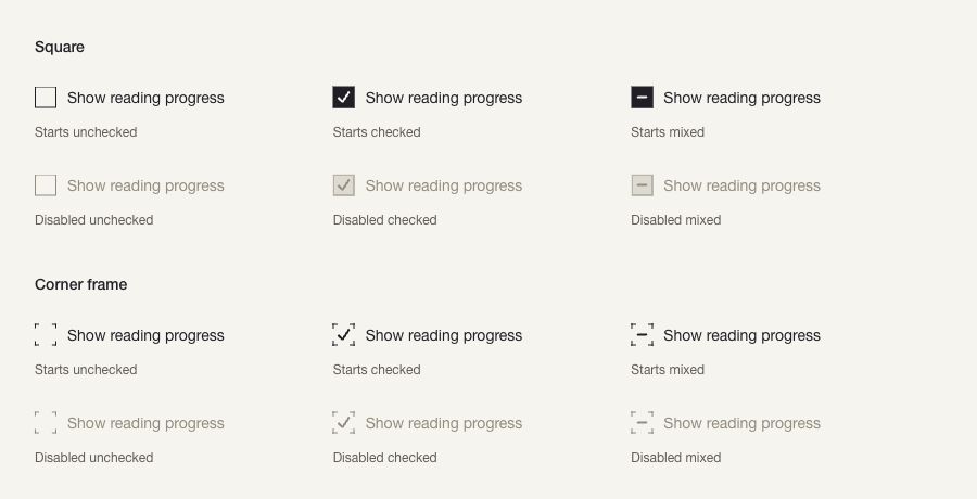 Checkbox comparison